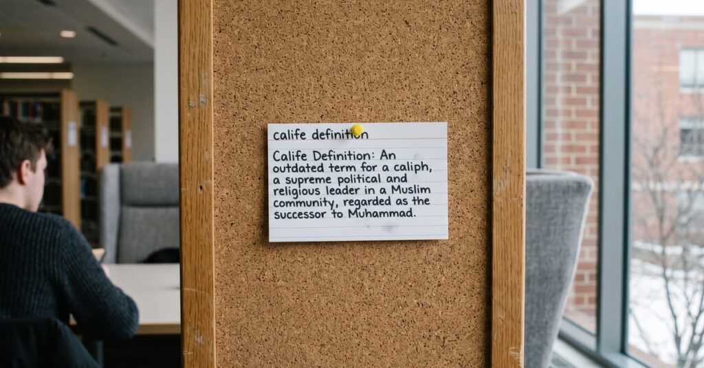 Calife définition : représentation historique du rôle et de l'autorité du calife dans l'islam