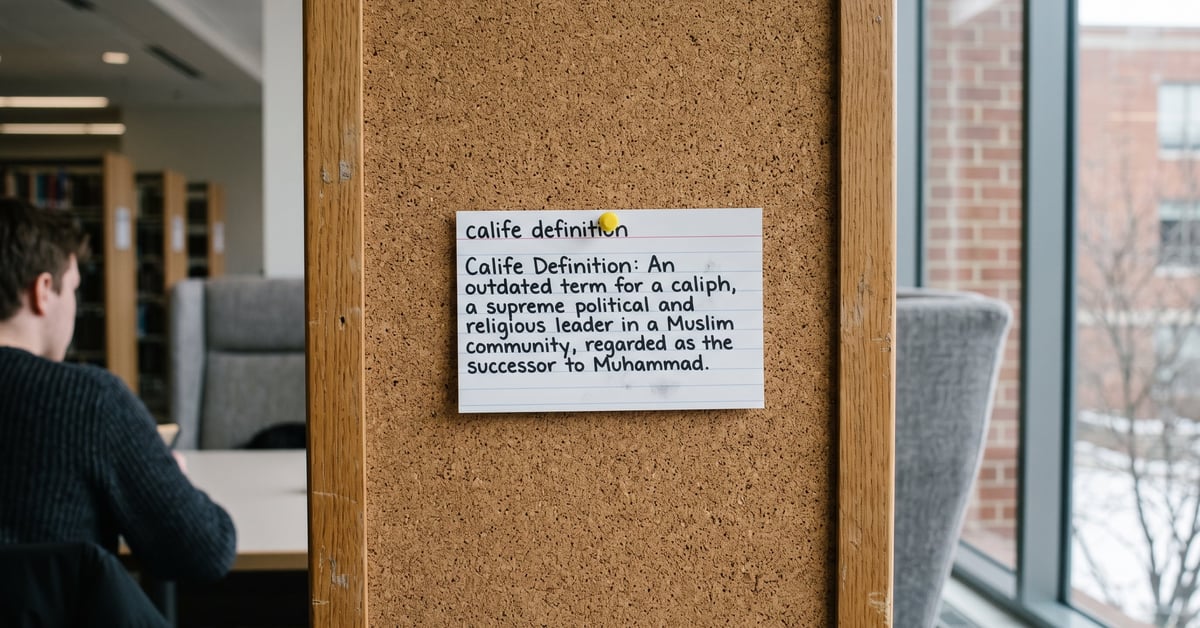 Calife définition : représentation historique du rôle et de l'autorité du calife dans l'islam