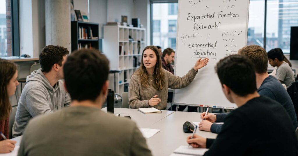 Illustration visuelle de la définition exponentielle en mathématiques