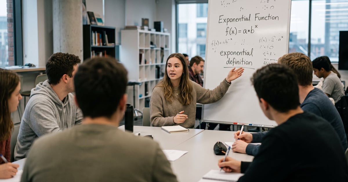 Illustration visuelle de la définition exponentielle en mathématiques